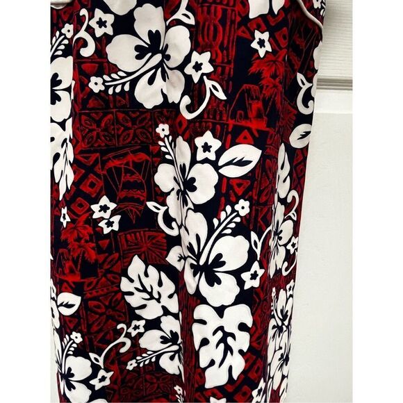 Surf Line Vintage Red & Blue Hawaiian Sun Dress sz S EUC - Picture 3 of 7